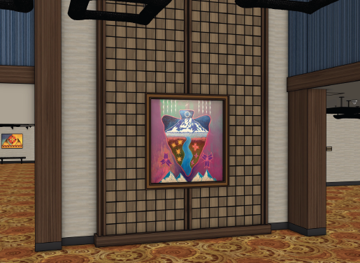 Rendering of one of Legends' new feature art pieces celebrating Yakama traditions and elevating our community spaces.